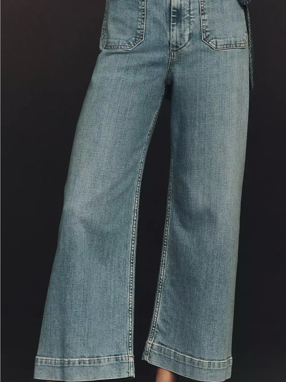 Anthropologie Light Blue Wide-Leg Denim Jeans
